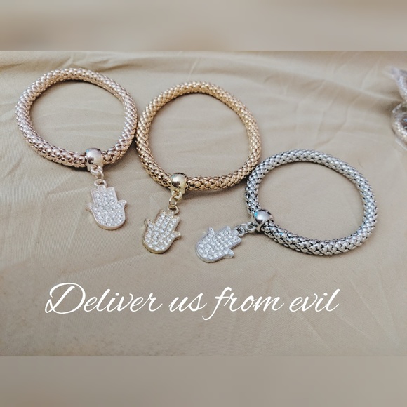 Trio of Life Stretchy Bracelets 🎵🧿♥️🦋 - Picture 2 of 8